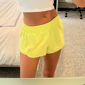 Forever 21 Neon Yellow Running Shorts (size S)